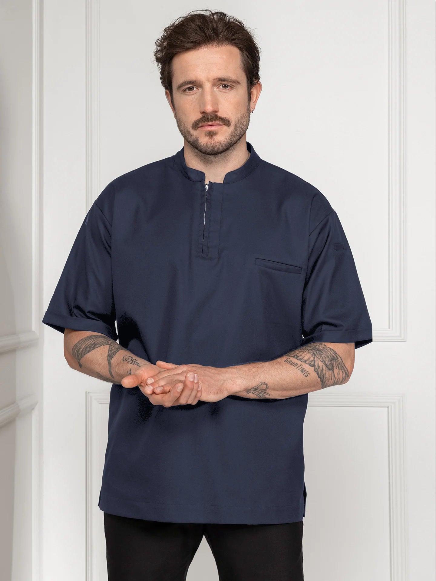 Chef T-shirt Henrique Deep Blue by Le Nouveau Chef -  ChefsCotton